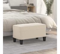 vidaXL Panca crema 70x35x41 cm in Microfibra