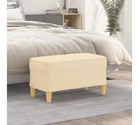 vidaXL Panca crema 70x35x41 cm in Tessuto