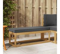 vidaXL Sgabello per esterni, bianco, 115 x 43 x 45 cm, in legno massello di acacia, balcone, esterno, divano da giardino moderno, mobili da terrazza, comoda disposizione angolare per il relax