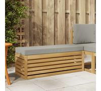 vidaXL Sgabello per esterni, bianco, 115 x 43 x 45 cm, in legno massello di acacia, balcone, esterno, divano da giardino moderno, mobili da terrazza, comoda disposizione angolare per il relax