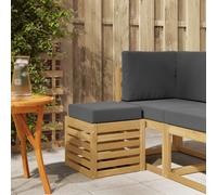 vidaXL Panca da esterno con cuscino Bianco 43 x 43 x 45 cm