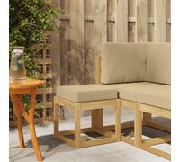 vidaXL Panca da esterno con cuscino Bianco 43 x 43 x 45 cm