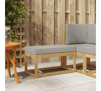 vidaXL Panca da esterno con cuscino Bianco 80 x 43 x 45 cm