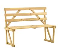vidaXL Panca da Giardino 120 cm in Legno di Pino Impregnato