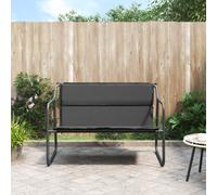 vidaXL Panca da Giardino 2 Posti con Cuscino Antracite in Acciaio