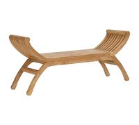 vidaXL Panca da giardino a 2 posti, 126 cm, in legno di teak massiccio, elegante e resistente alle intemperie, mobili in teak, seduta versatile per rilassarsi