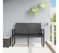 vidaXL Panca da Giardino a 2 Posti con Cuscini Rattan PP Grigio Scuro
