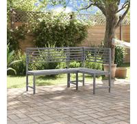 vidaXL Panca da Giardino ad Angolo 140 cm Legno Massello Acacia