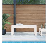 vidaXL Panca da Giardino Bianca 110x38x45 cm Legno Massello di Pino