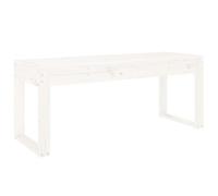 vidaXL Panca da Giardino Bianca 110x38x45 cm Legno Massello di Pino