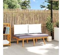 vidaXL Panca da Giardino con Cuscini 115 cm in Legno Massello Acacia