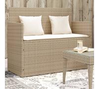 vidaXL Panca da Giardino con Cuscini Beige in Polyrattan
