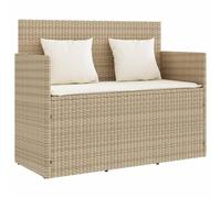vidaXL Panca da Giardino con Cuscini Beige in Polyrattan