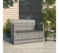 vidaXL Panca da Giardino con Cuscini Grigia 105 cm in Polyrattan