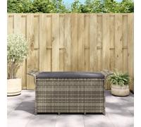 vidaXL Panca da Giardino con Cuscino Grigio 116x46x57 cm in Polyrattan