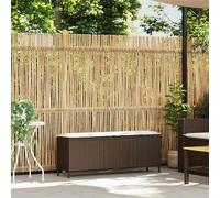vidaXL Panca da Giardino con Cuscino Marrone 110x30x40,5 cm Polyrattan