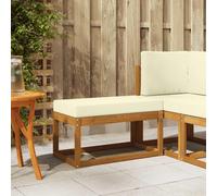 vidaXL Panca da Giardino con Cuscino Naturale e Crema 79 x 43 x 37 cm, Divano da Balcone all'aperto, Sofà da Giardino Moderno, Mobili da Patio Resistenti, Disposizione sezionale Comoda per Il Relax