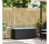 vidaXL Panca da Giardino con Cuscino Nera 110x40x44 cm in Polyrattan
