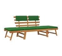 vidaXL Panca da Giardino Cuscini 2-in-1 190 cm Legno Massello d'Acacia