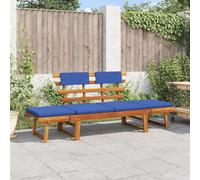 vidaXL Panca da Giardino Cuscini 2-in-1 190 cm Legno Massello d'Acacia