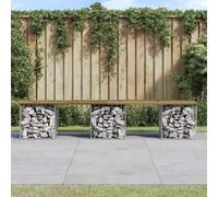 VIDAXL - Panca da Giardino Design Gabbione 203x31x42 cm Pino Impregnato