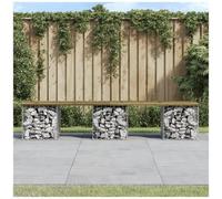 VIDAXL - Panca da Giardino Design Gabbione 203x31x42 cm Pino Impregnato
