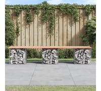 vidaXL Panca da Giardino Design Gabbione 203x44x42 cm Massello Douglas