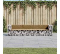 vidaXL Panca da Giardino Design Gabbione 287x71x65,5cm Pino Impregnato