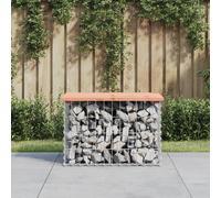 vidaXL Panca da Giardino Design Gabbione 63x44x42 cm Massello Douglas