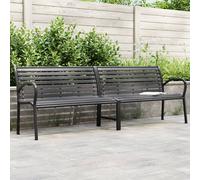 Panca da Giardino Doppia 231 cm in Acciaio e WPC