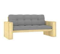 vidaXL Panca da Giardino e Cuscini Grigi 179cm Legno Pino Impregnato