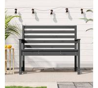 vidaXL Panca da Giardino Grigia 109x48x91,5 cm Legno Massello di Pino