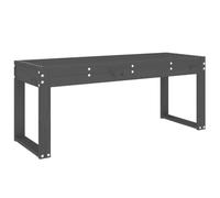vidaXL Panca da Giardino Grigia 110x38x45 cm Legno Massello di Pino