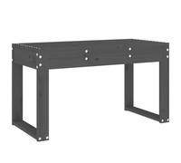 Panca da giardino grigia 80x38x45 cm legno massello di pino