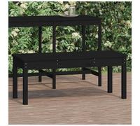 vidaXL Panca da Giardino Nera 109x44x45 cm Legno Massello di Pino