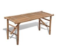 vidaXL Panca da Giardino Pieghevole 118 cm in Bambù