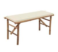 vidaXL Panca da Giardino Pieghevole con Cuscino 118 cm in Bambù