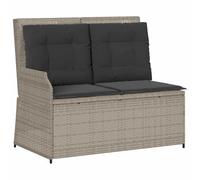 vidaXL Panca da giardino, reclinabile, per l'esterno, seduta per terrazza, arredamento per il tempo libero, in polirattan, sedia moderna per interni, con schienale regolabile e comoda.