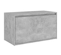 vidaXL Panca da Ingresso 80x40x45 cm Grigio Cemento in Truciolato