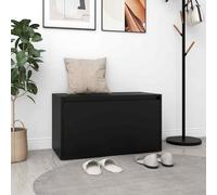 Panca da ingresso 80x40x45 cm nera in truciolato