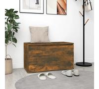 vidaXL Panca da Ingresso 80x40x45 cm Rovere Fumo in Legno Multistrato