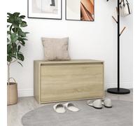 Panca da ingresso 80x40x45 cm rovere sonoma truciolato