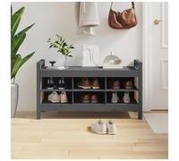 vidaXL Panca da Ingresso Grigia 110x40x60 cm in Legno Massello di Pino