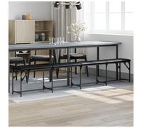VIDAXL - Panca Da Pranzo Nera 248x32x45 Cm In Acciaio E Similpelle