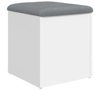 vidaXL Panca Portaoggetti Bianca 42x42x45 cm in Legno Multistrato, panca portascarpe, panca scarpiera, mobile portaoggetti, panca, scarpiera