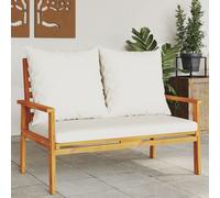 vidaXL Panca Divano da Giardino 120 cm Cuscini Legno Massello Acacia