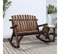 vidaXL Panca Dondolo Giardino 2Posti 123x96x102cm Massello Abete Rosso