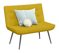 vidaXL Panca Gialla 110x74x84 cm in Velluto