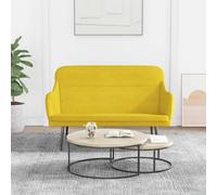 vidaXL Panca Gialla 110x76x80 cm in Velluto