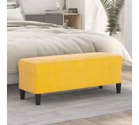 vidaXL Panca Giallo 100x35x41 cm in Velluto
